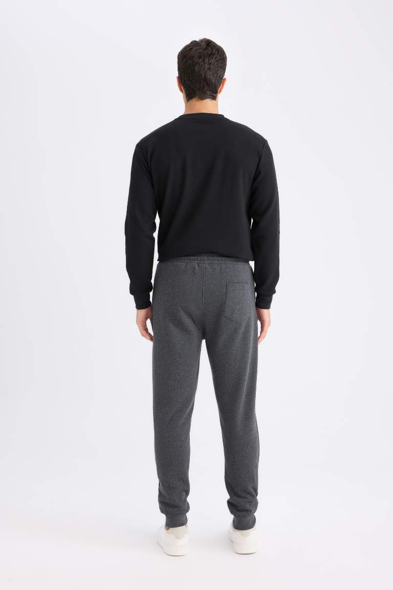 Slim Fit Pique Rib Hem Sweatpants