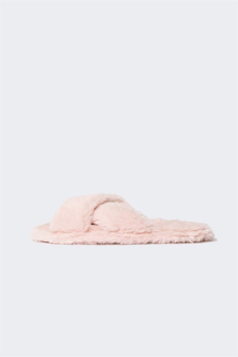Pantoufles chaudes et moelleuses en fausse fourrure pour femmes plates
