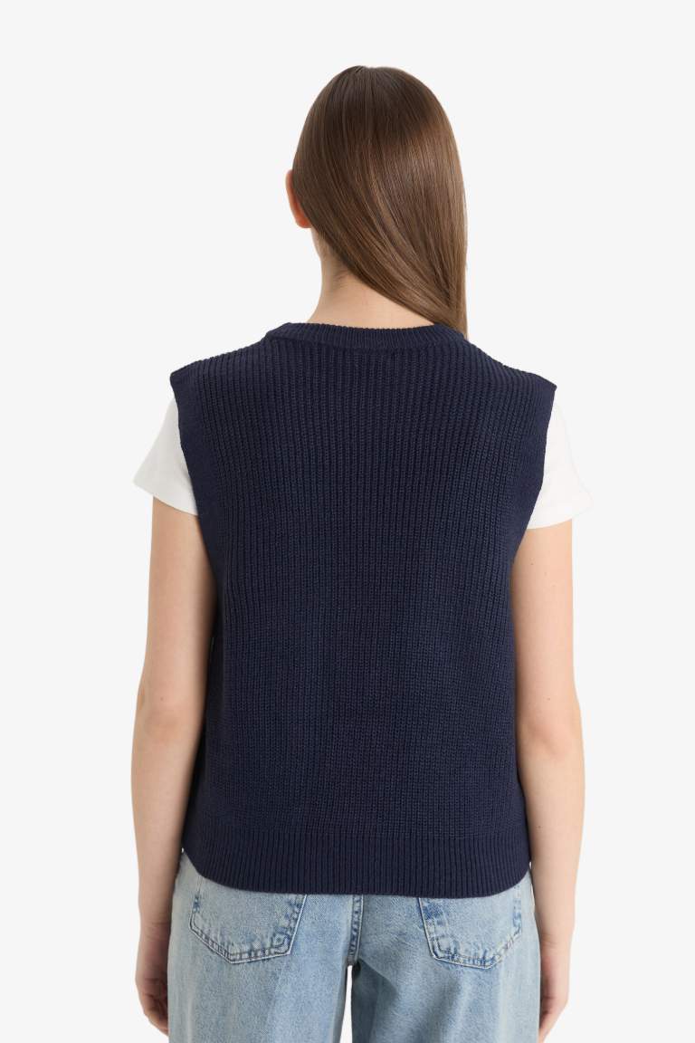 Oversize Geniş Kalıp Bisiklet Yaka Süveter