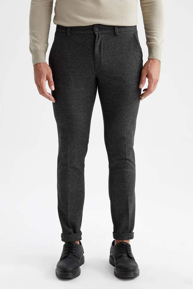 Anthracite رجالي Tailored Fit Chino Pants 2631090 | DeFacto