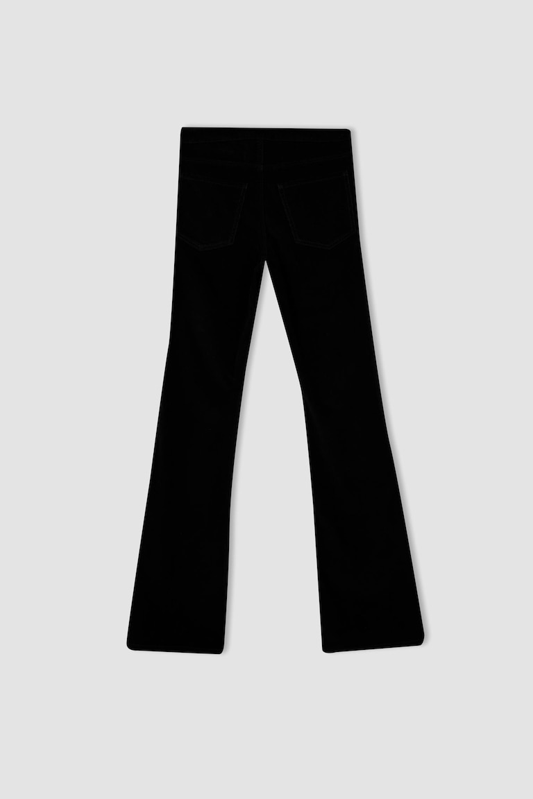 Pantalon Femme Velours Côtelé Bootcut - Taille élastique - Large Jambe - Confort Hiver - 7