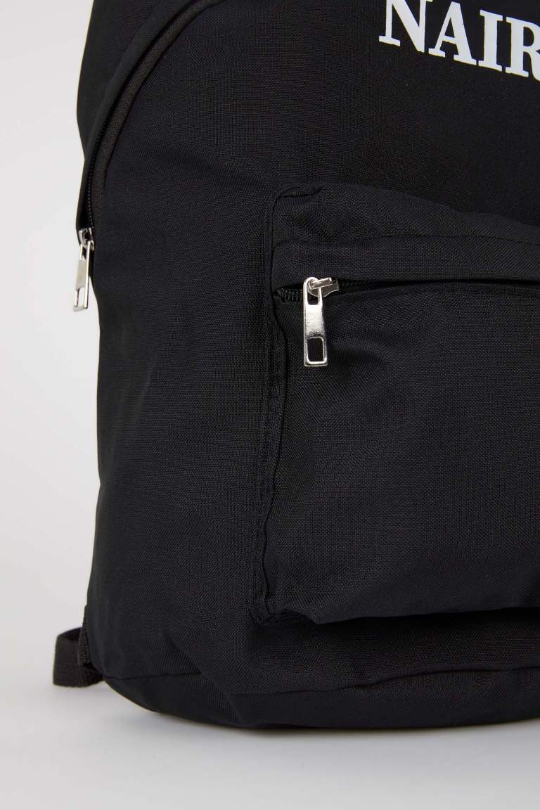 Unisex Su İtici Baskılı Sırt Çantası ve Kalemlik