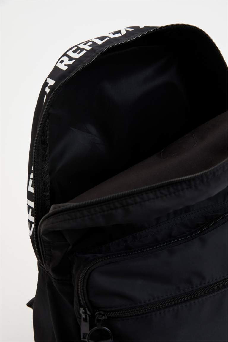 Ultra Light Slogan Printed Backpack