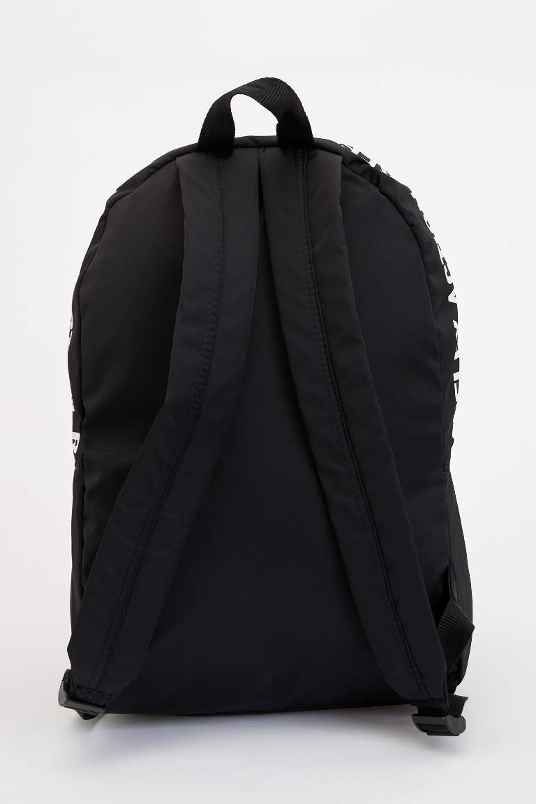 Ultra Light Slogan Printed Backpack