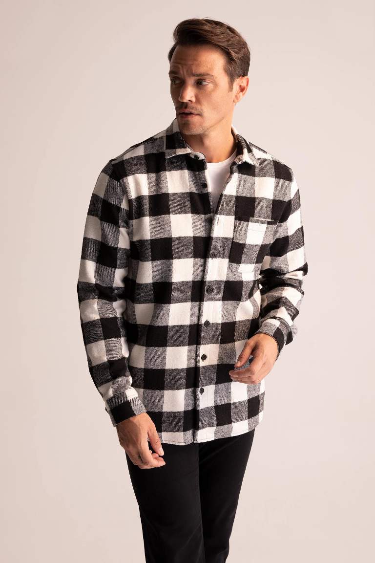 Regular Fit Plaid Long Sleeve Shirt