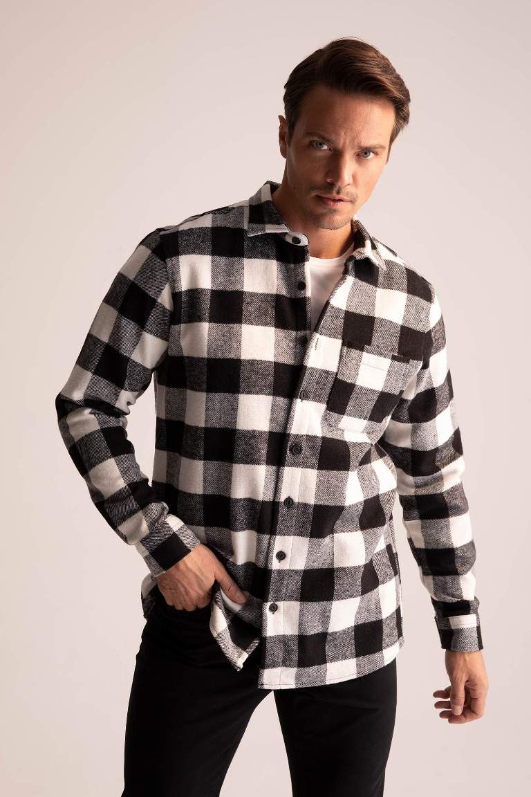 Regular Fit Plaid Long Sleeve Shirt