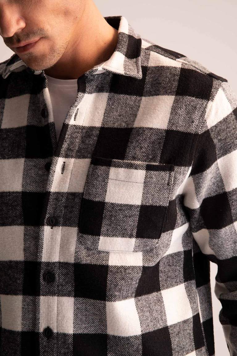 Regular Fit Plaid Long Sleeve Shirt