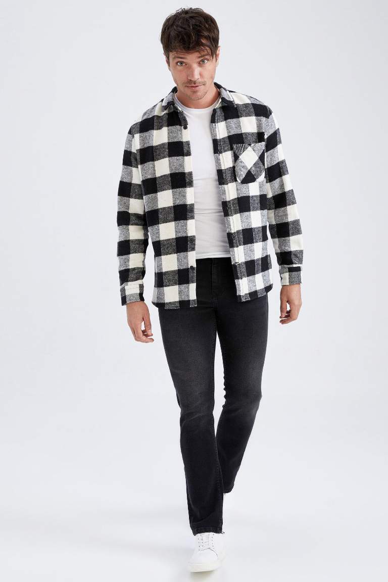Regular Fit Plaid Long Sleeve Shirt