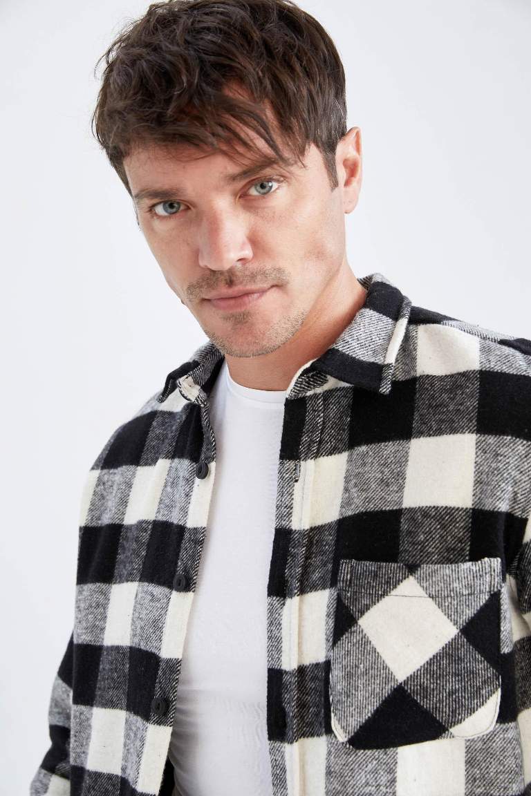 Regular Fit Plaid Long Sleeve Shirt