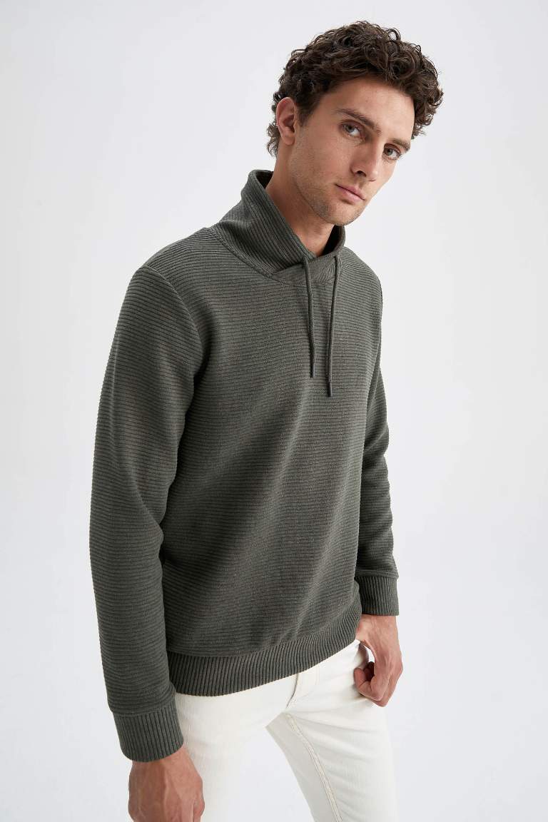 Regular Fit Şal Yaka Sweatshirt