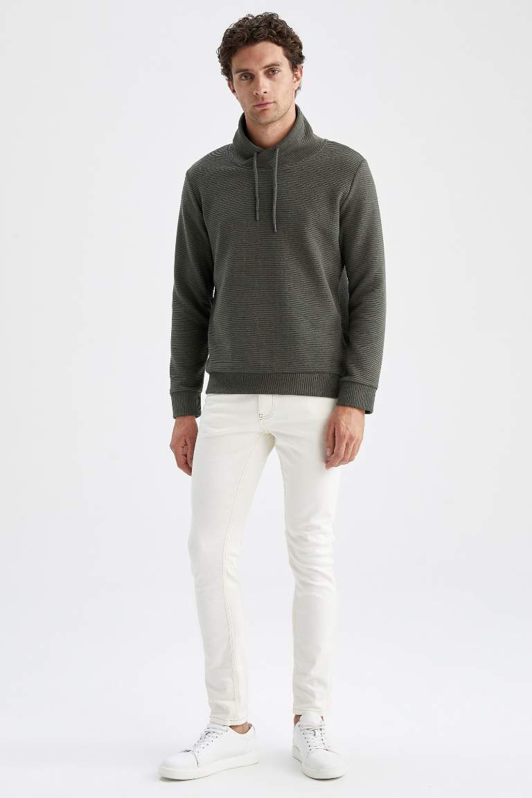 Regular Fit Şal Yaka Sweatshirt