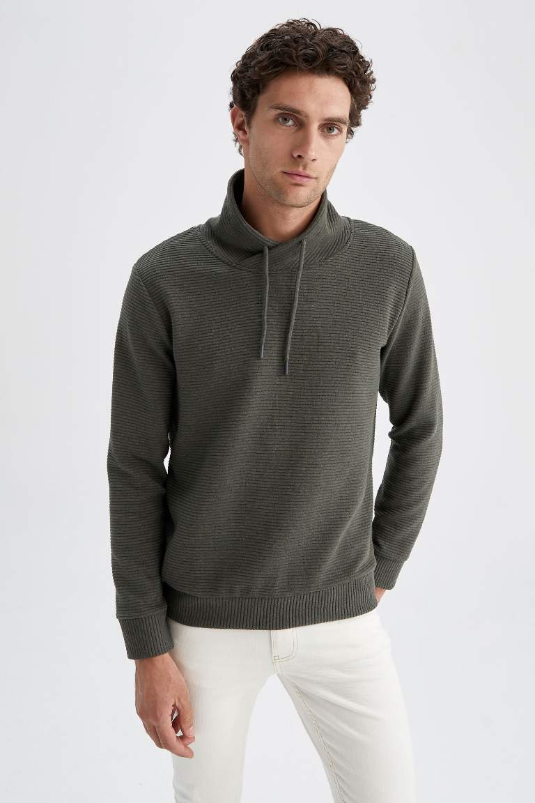 Regular Fit Şal Yaka Sweatshirt