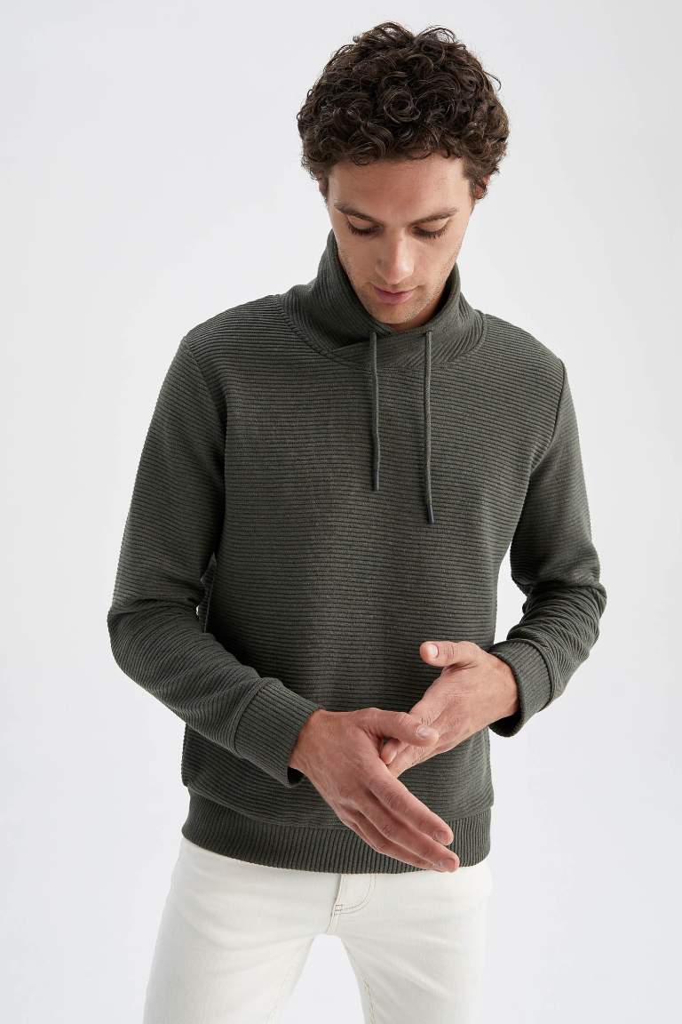 Regular Fit Şal Yaka Sweatshirt