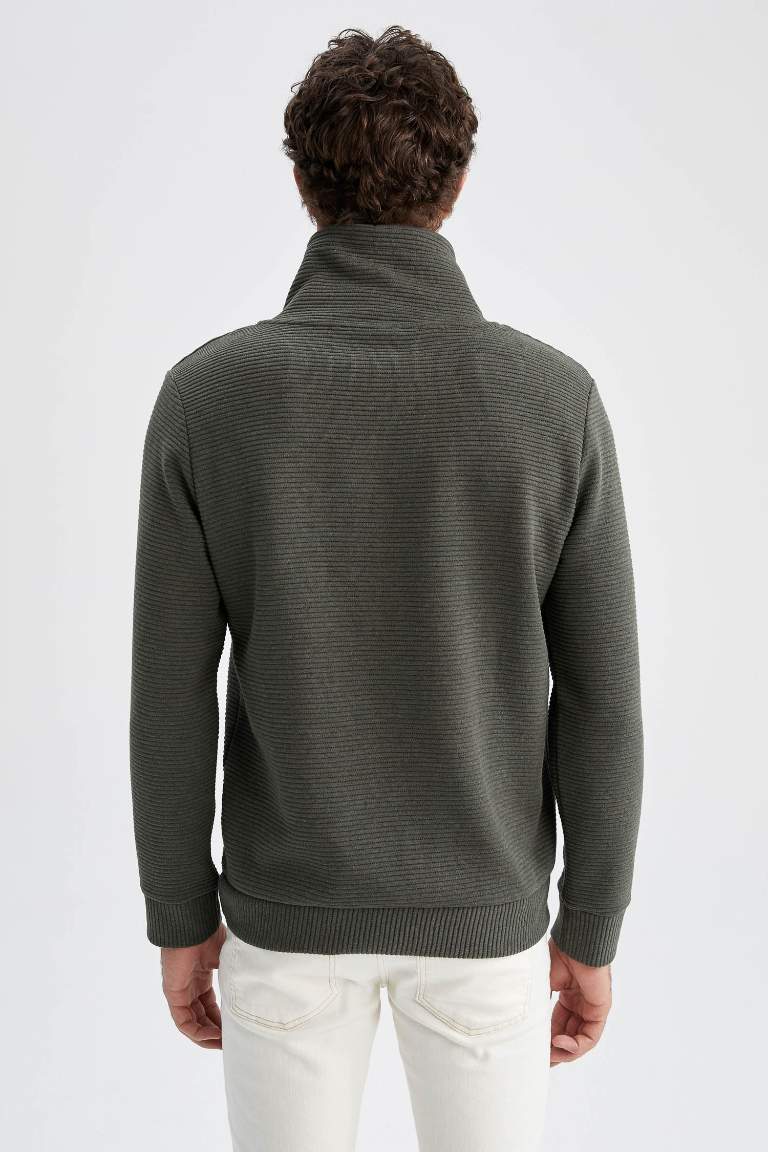 Regular Fit Şal Yaka Sweatshirt