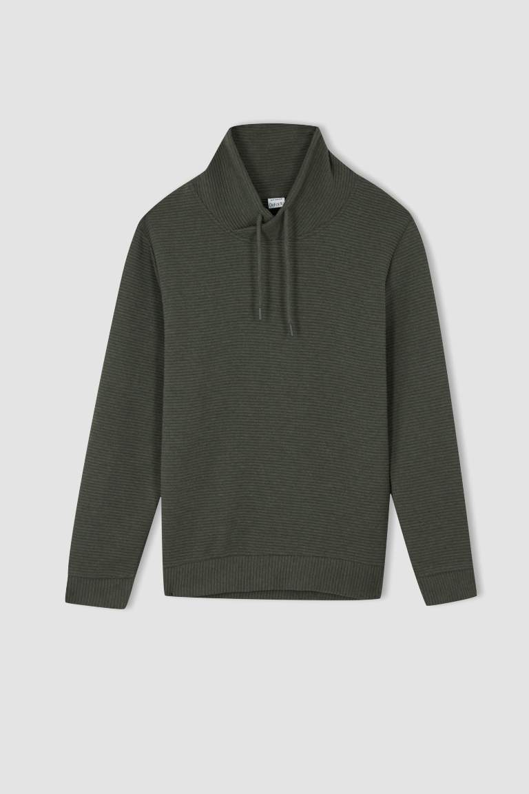 Regular Fit Şal Yaka Sweatshirt