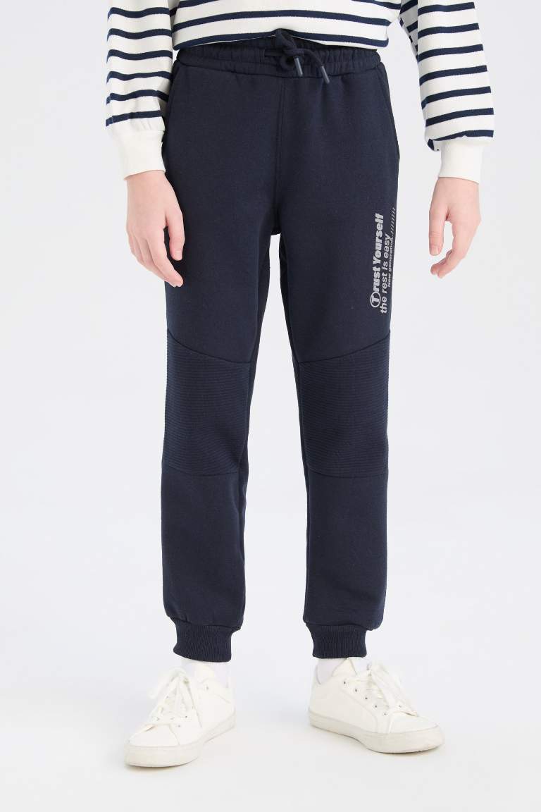 Boy Elastic Waist Printed Sweatpants