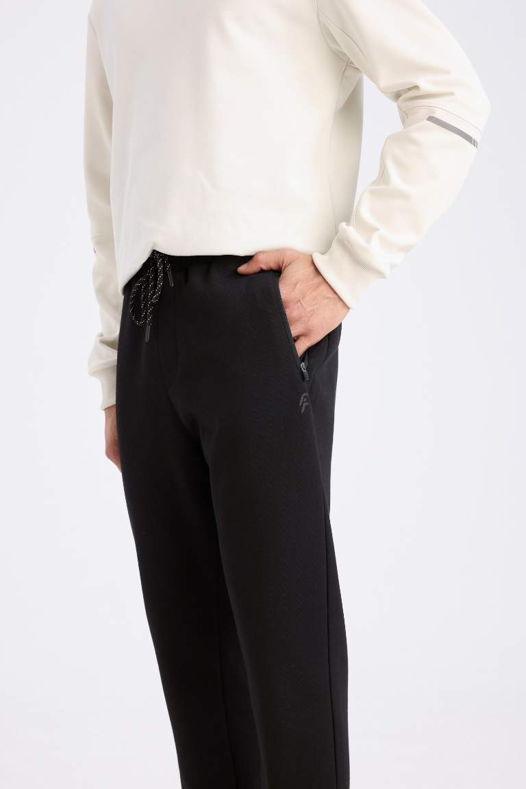 DeFactoFit Slim Fit Zippered Standard Leg Sweatpants