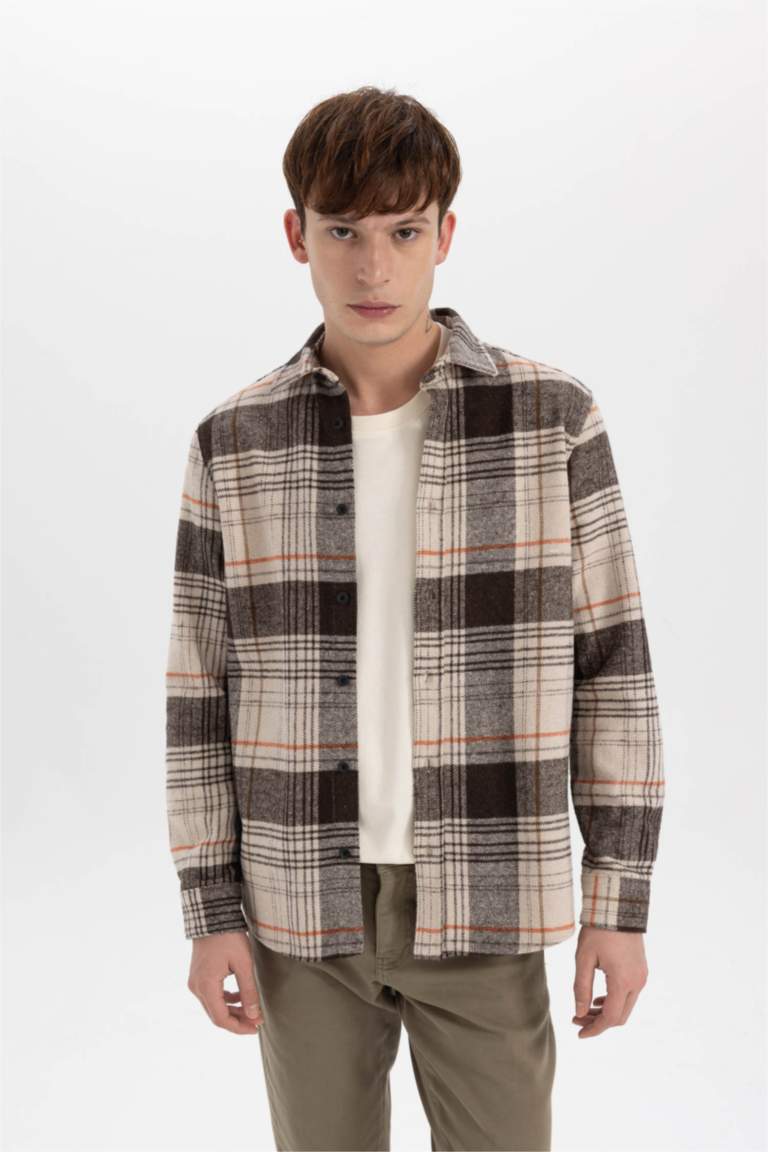 Сорочка з довгим рукавом стандартного крою у клітку Woodcutter для чоловіків