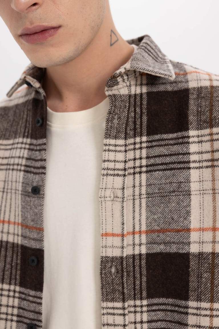 Сорочка з довгим рукавом стандартного крою у клітку Woodcutter для чоловіків