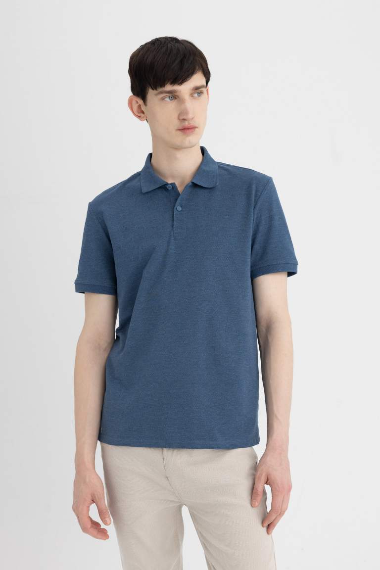 Regular Fit Polo Collar Pique Polo T-Shirt