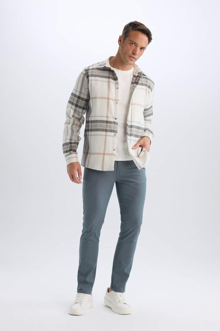 Slim Fit Super Skinny Hem Trousers