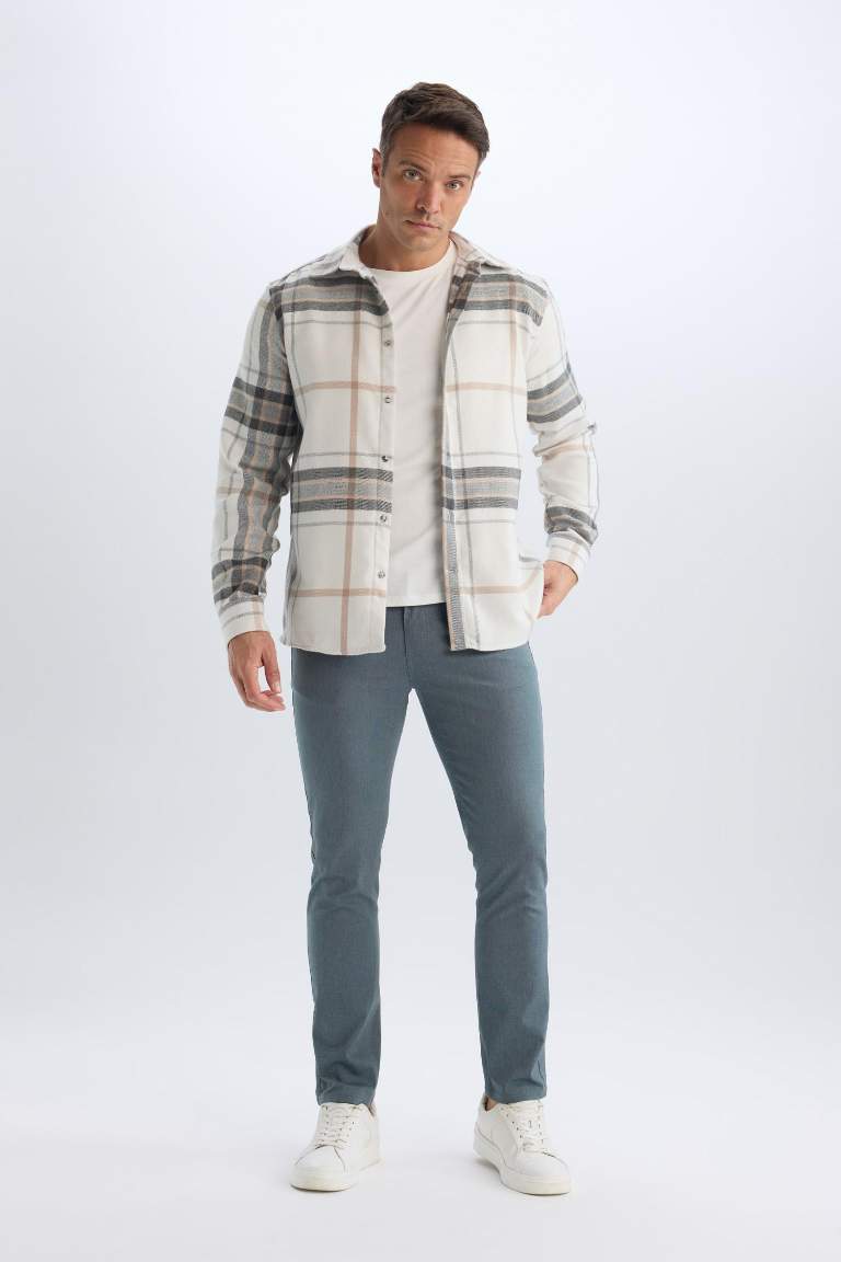 Slim Fit Super Skinny Hem Trousers