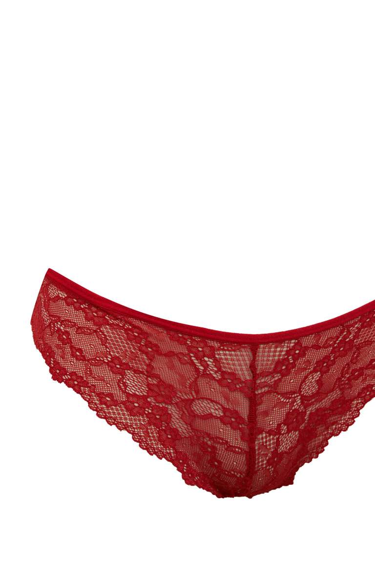 Fall in Love Lace Red Brazilian Panty