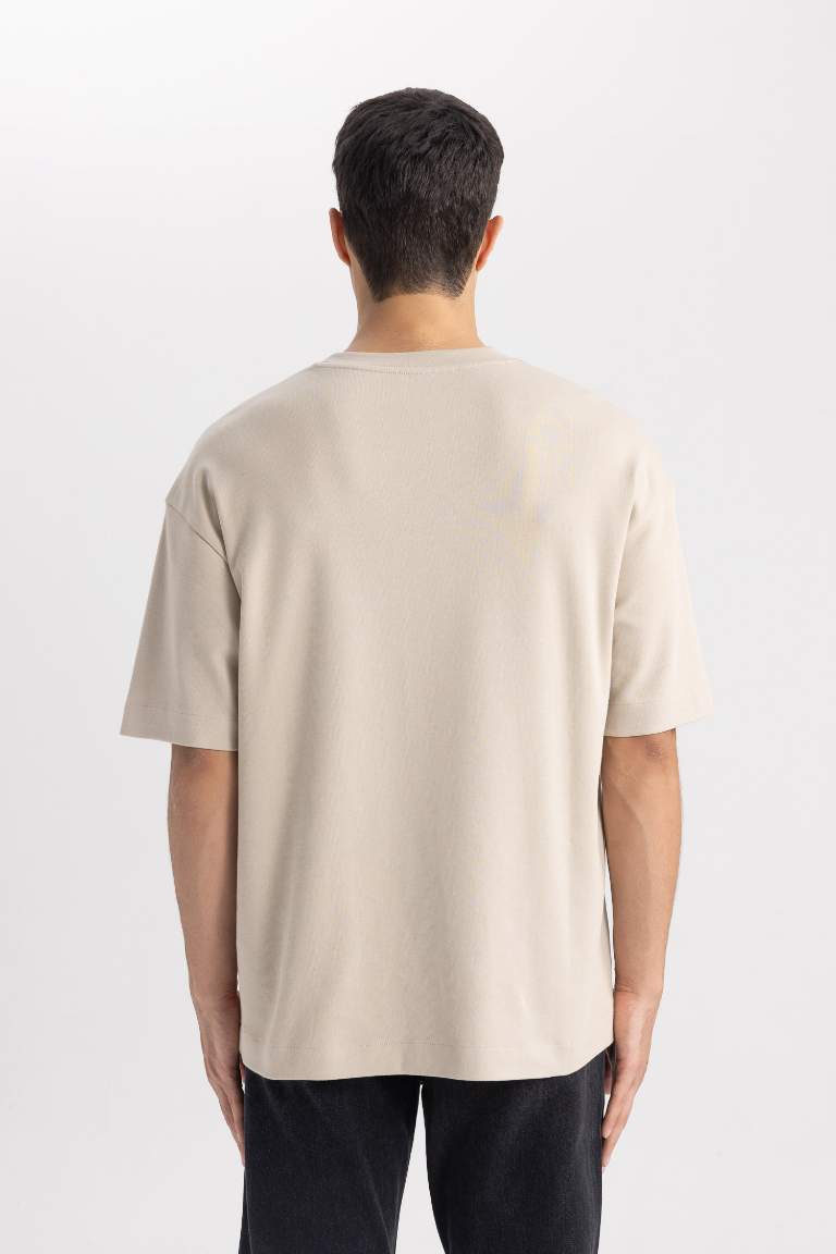 Oversize Fit Crew Neck Cotton Heavy Fabric Basic T-Shirt