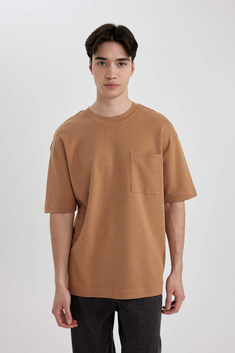 Oversize Fit Crew Neck Heavy Fabric Basic T-Shirt