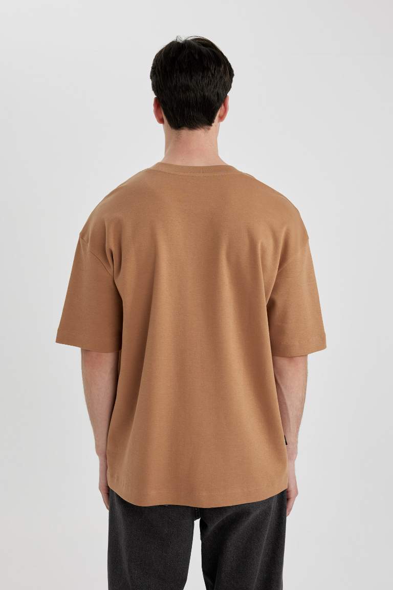 Oversize Fit Crew Neck Heavy Fabric Basic T-Shirt