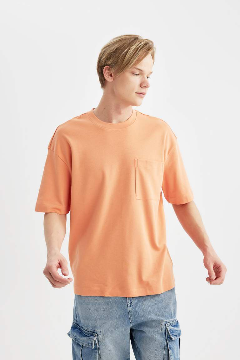 Oversize Fit Crew Neck Cotton Heavy Fabric T-Shirt