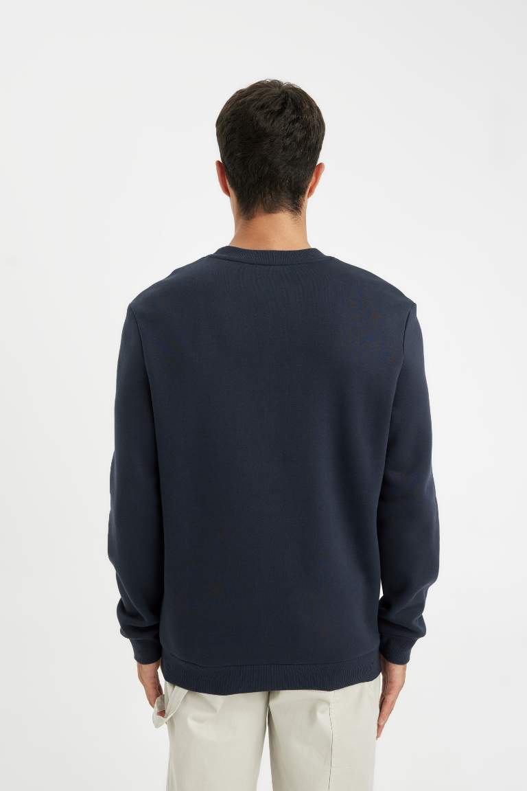 Regular Fit Thick Basic Sweatshirt