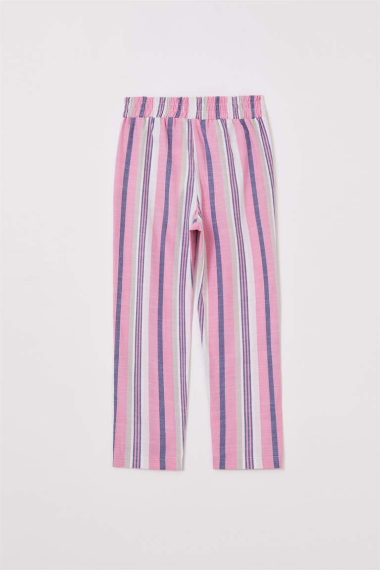 Pantalon Sarouel Coton Rayé Enfant - Style Bohème Élastique