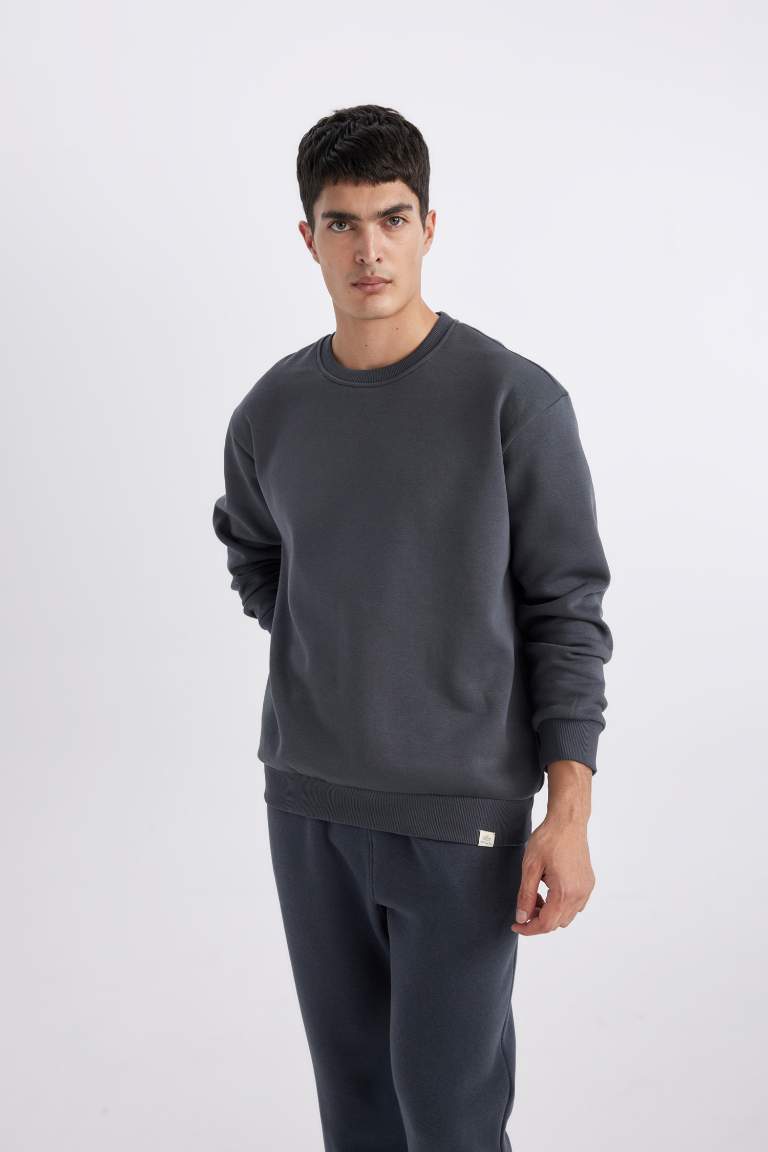 Anthracite MAN Oversize Fit Sweatshirt 2843435 | DeFacto