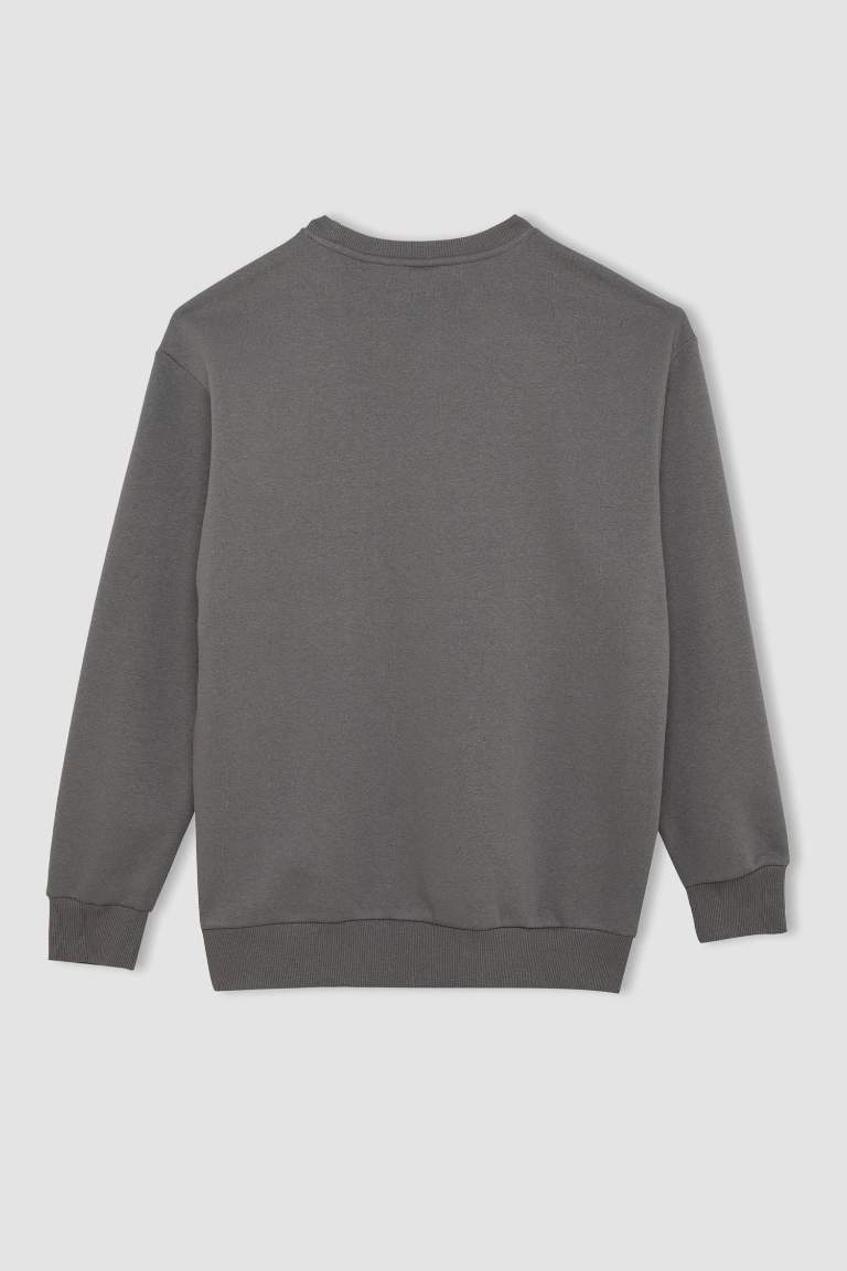 Oversize Fit Thick Fabric Basic Sweatshirt