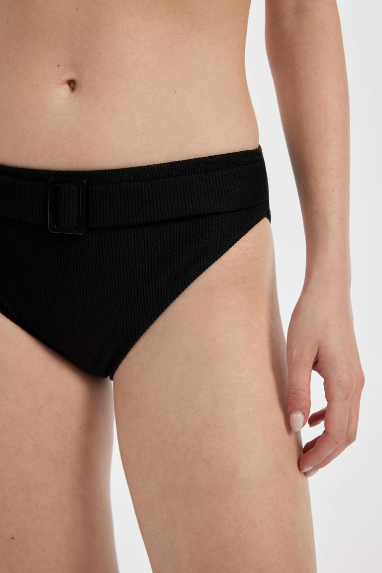 Fall in Love Regular Fit Ribbed Bikini Bottom