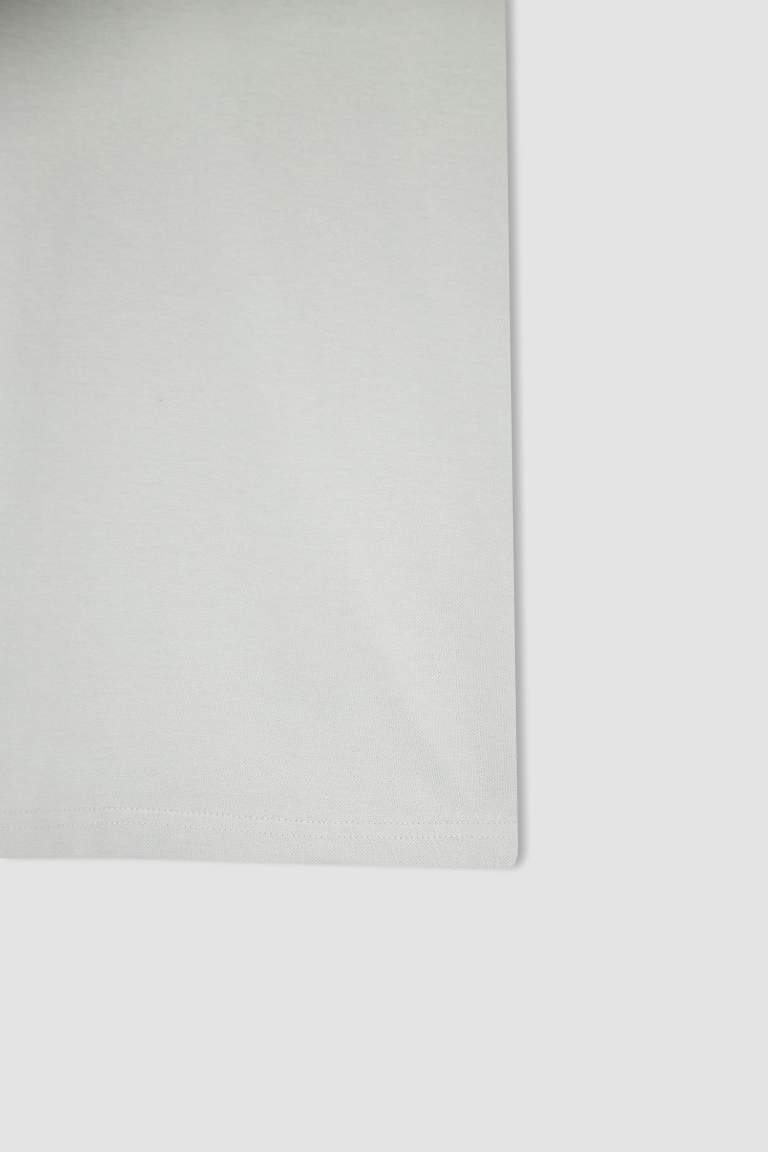 Slim Fit Dar Kesim Kısa Kollu Basic Düz Polo Tişört
