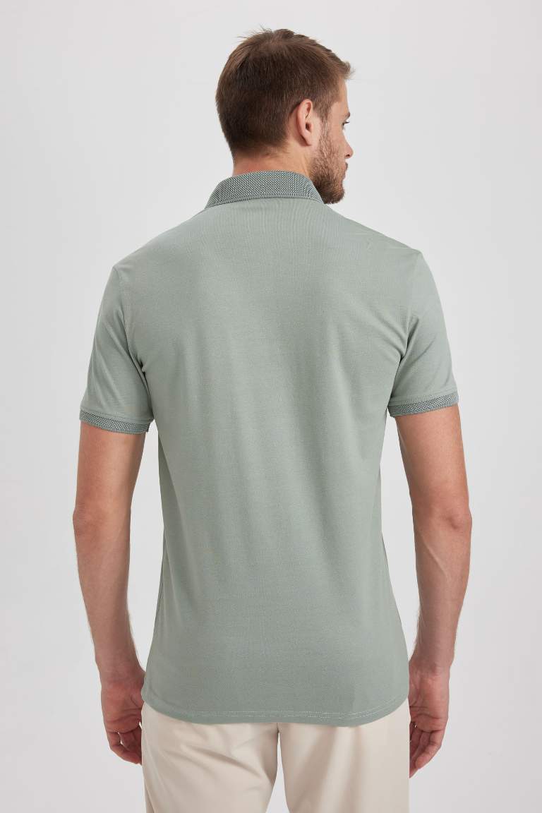 Slim Fit Polo Neck Short Sleeve T-Shirt