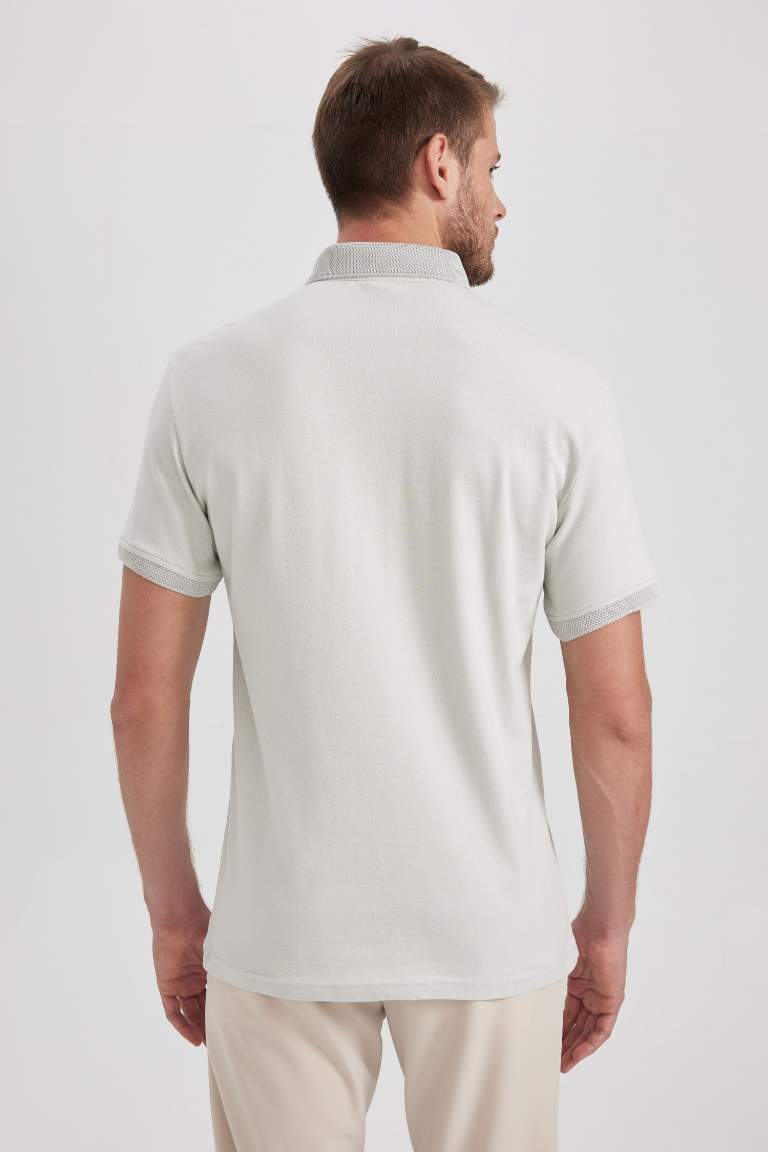 Slim Fit Polo Neck Short Sleeve T-Shirt