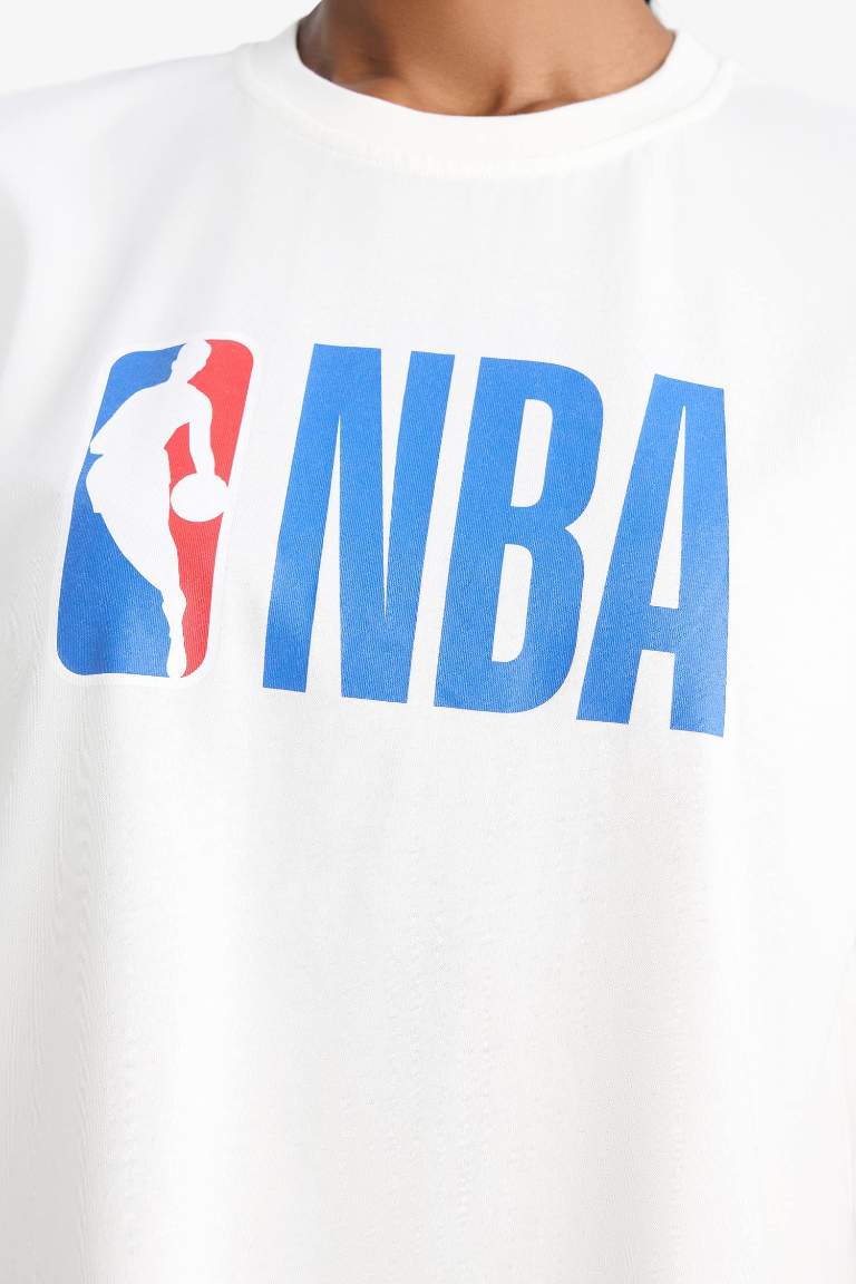 DeFactoFit NBA oversize футболка широкого кроя с круглым вырезом и принтом