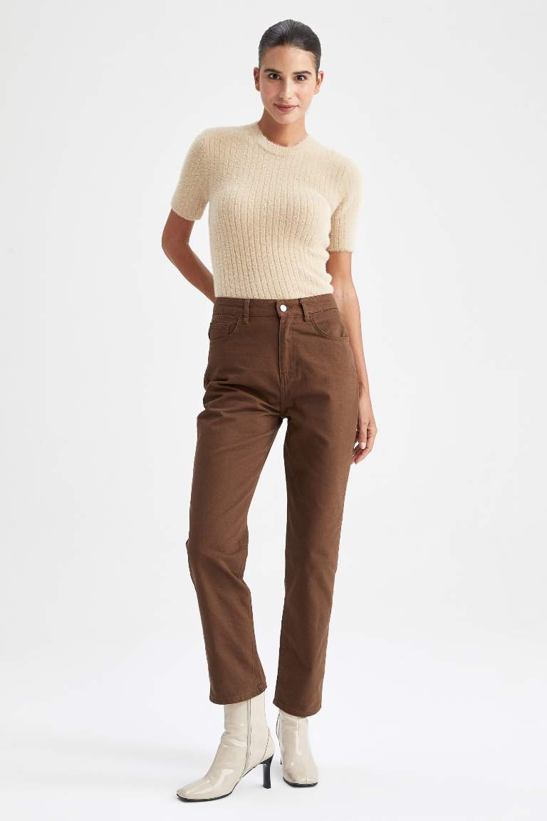 Straight Fit Gabardin %100 Pamuk Pantolon