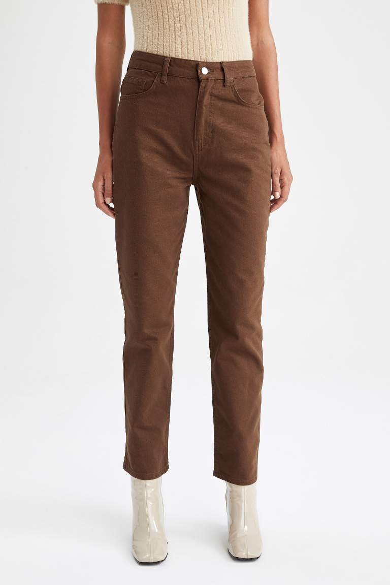 Straight Fit Gabardin %100 Pamuk Pantolon
