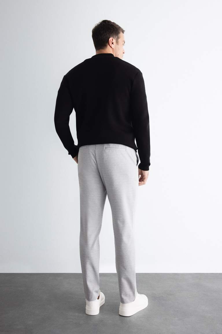 Buttoned Basic Pocketed Straight Leg Jogger Pants