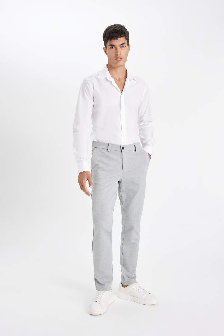 Buttoned Basic Pocketed Straight Leg Jogger Pants