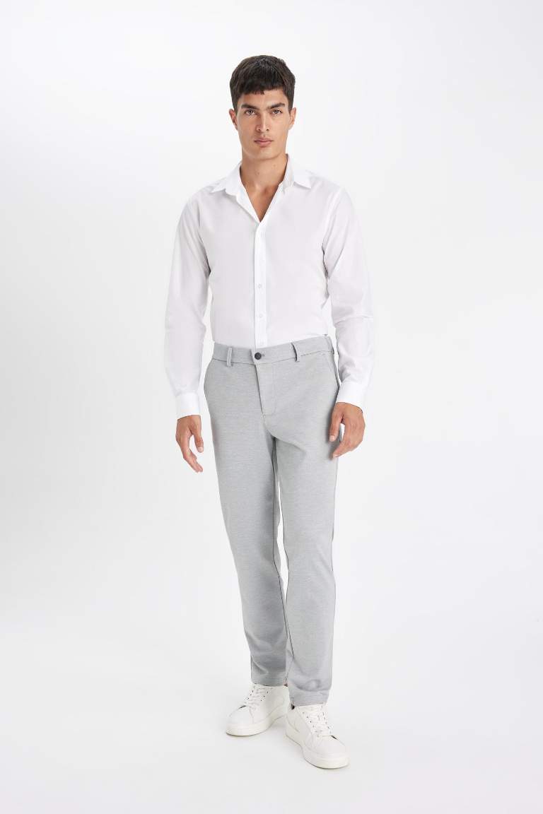 Buttoned Basic Pocketed Straight Leg Jogger Pants