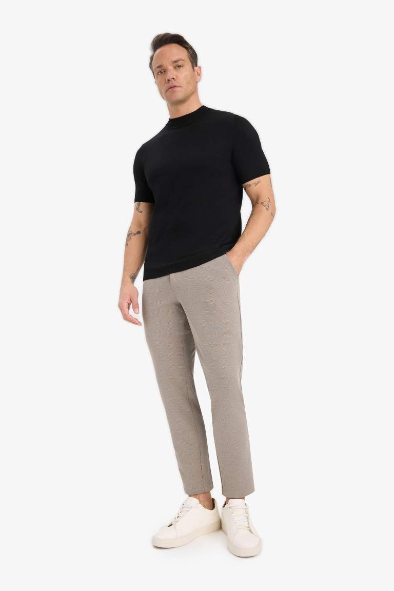 Jogger Fit Cepli Esnek Kumaş Düz Paça Pantolon
