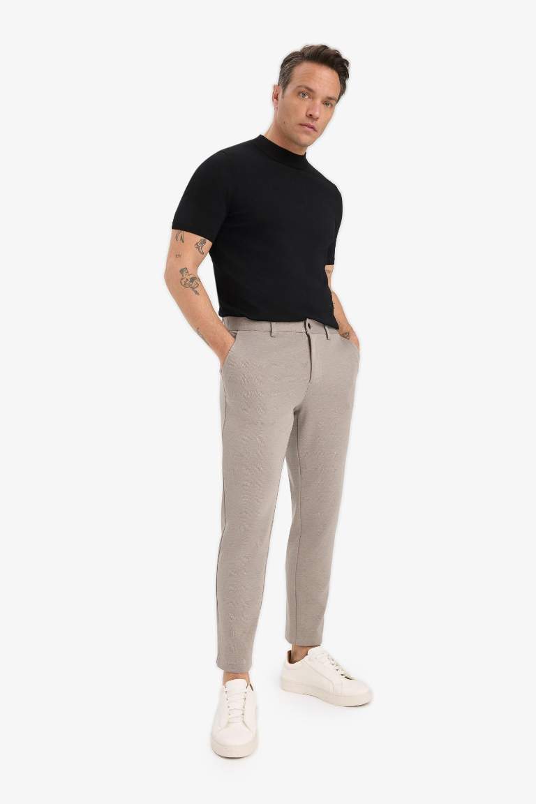 Jogger Fit Cepli Esnek Kumaş Düz Paça Pantolon