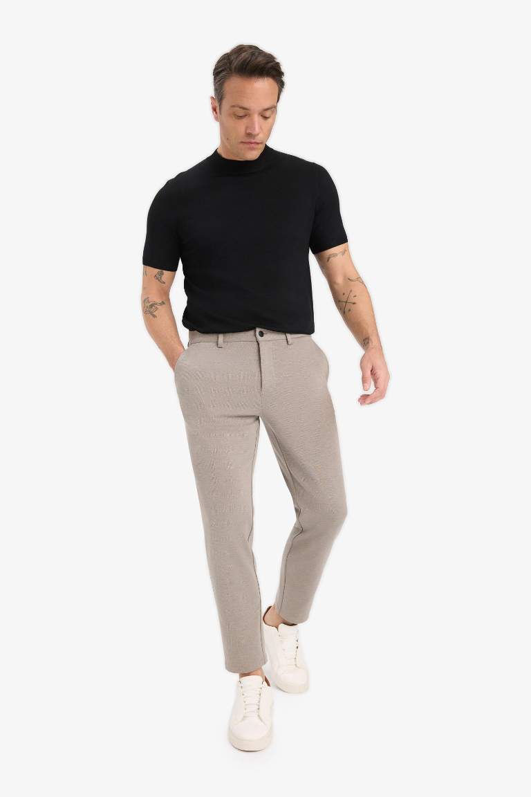 Jogger Fit Cepli Esnek Kumaş Düz Paça Pantolon