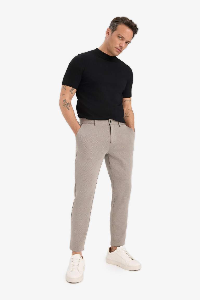 Jogger Fit Cepli Esnek Kumaş Düz Paça Pantolon