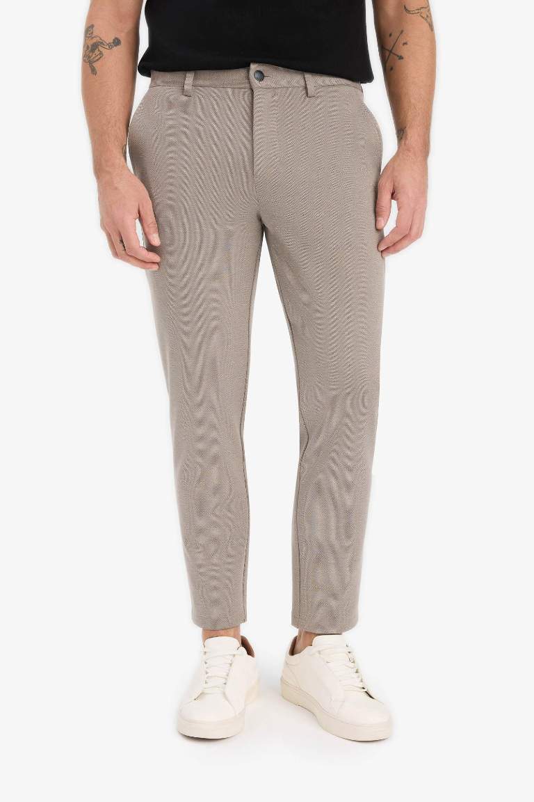 Jogger Fit Cepli Esnek Kumaş Düz Paça Pantolon